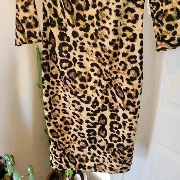 NWT Premier Amour Lepard/Cheetah Print Bodycon Dress, Size 10 - Picture 5 of 11